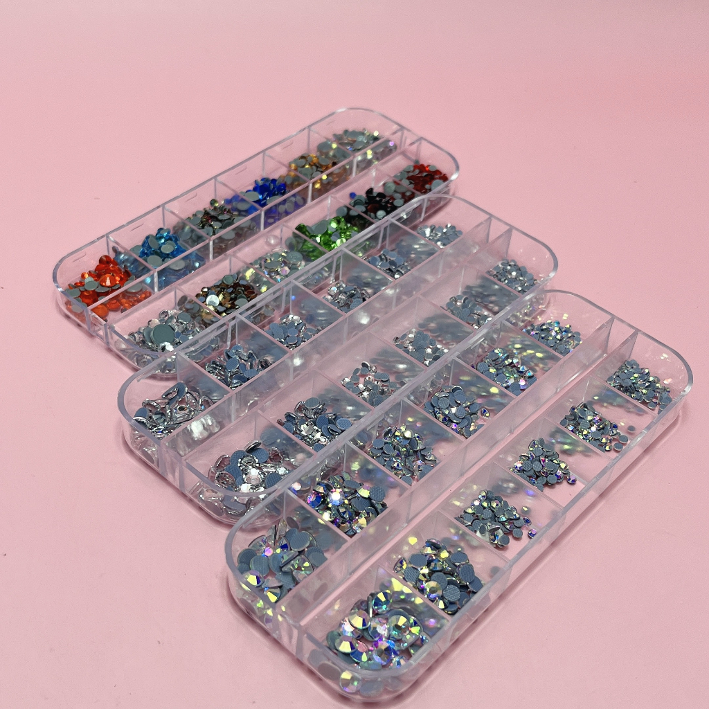 Đá Gắn Móng, Đính Nail  Mix Size, Sáng Bền, Không Bóng Chân
