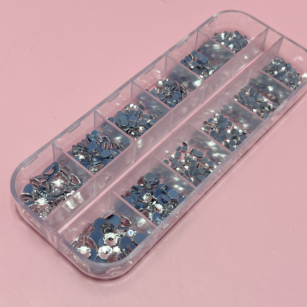 Đá Gắn Móng, Đính Nail  Mix Size, Sáng Bền, Không Bóng Chân