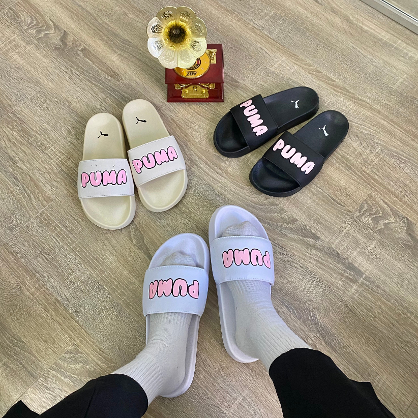 Dép quai ngang nữ Puma leatcat nhiều màu họa tiết classic