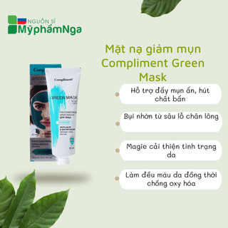 Mặt nạ giảm mụn Compliment Green Mask se khít chân lông, đều màu da