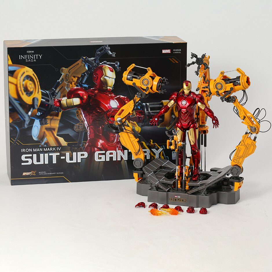 MH81 - Mô Hình Iron Man Mark IV + Suit Up Gantry 1/10 Chính Hãng ZDToys - Mô Hình Iron Man MK4 ZD Toys Tỉ Lệ 1:10