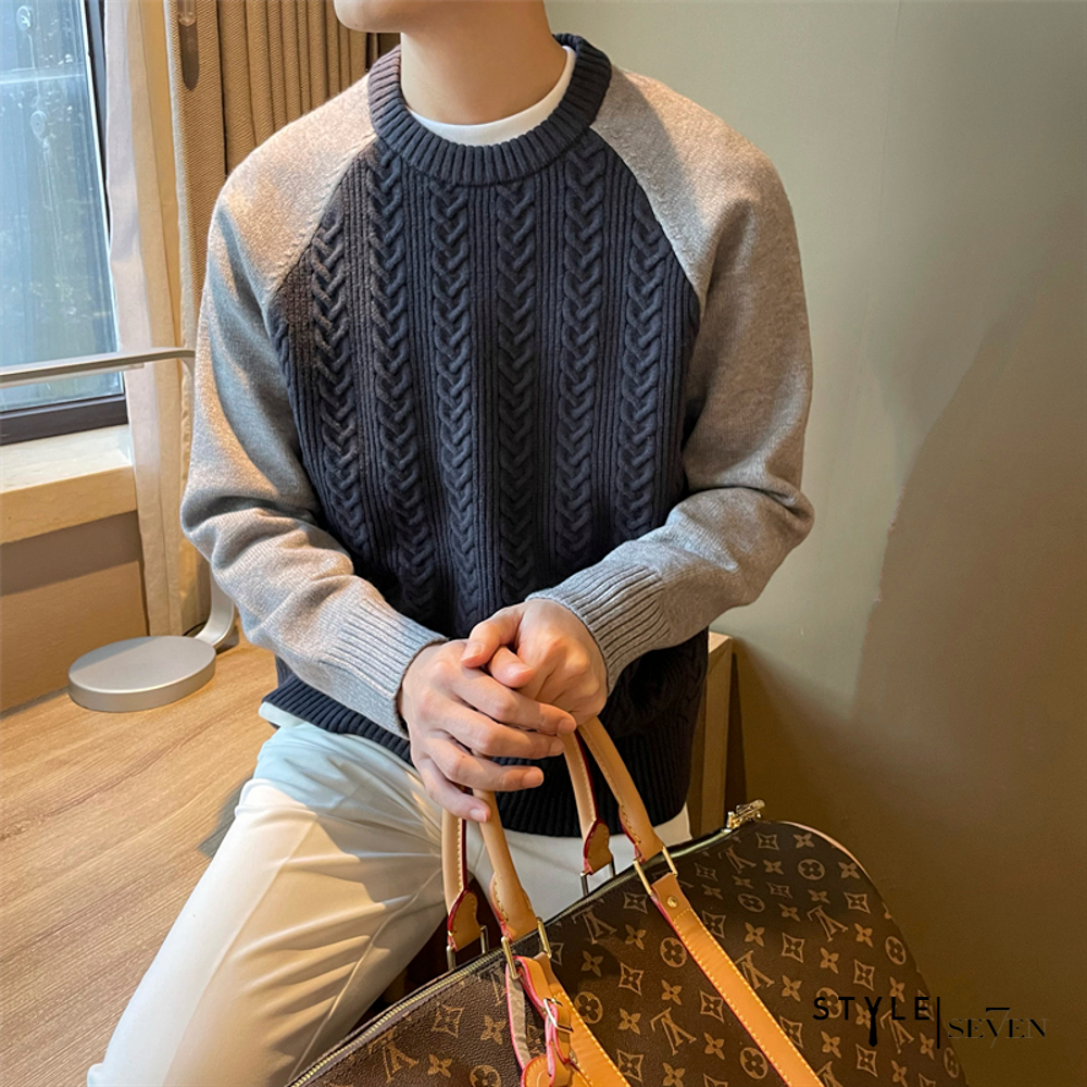 Áo len nam cổ tròn tiêu thân basic phong cách trẻ trung AL3005