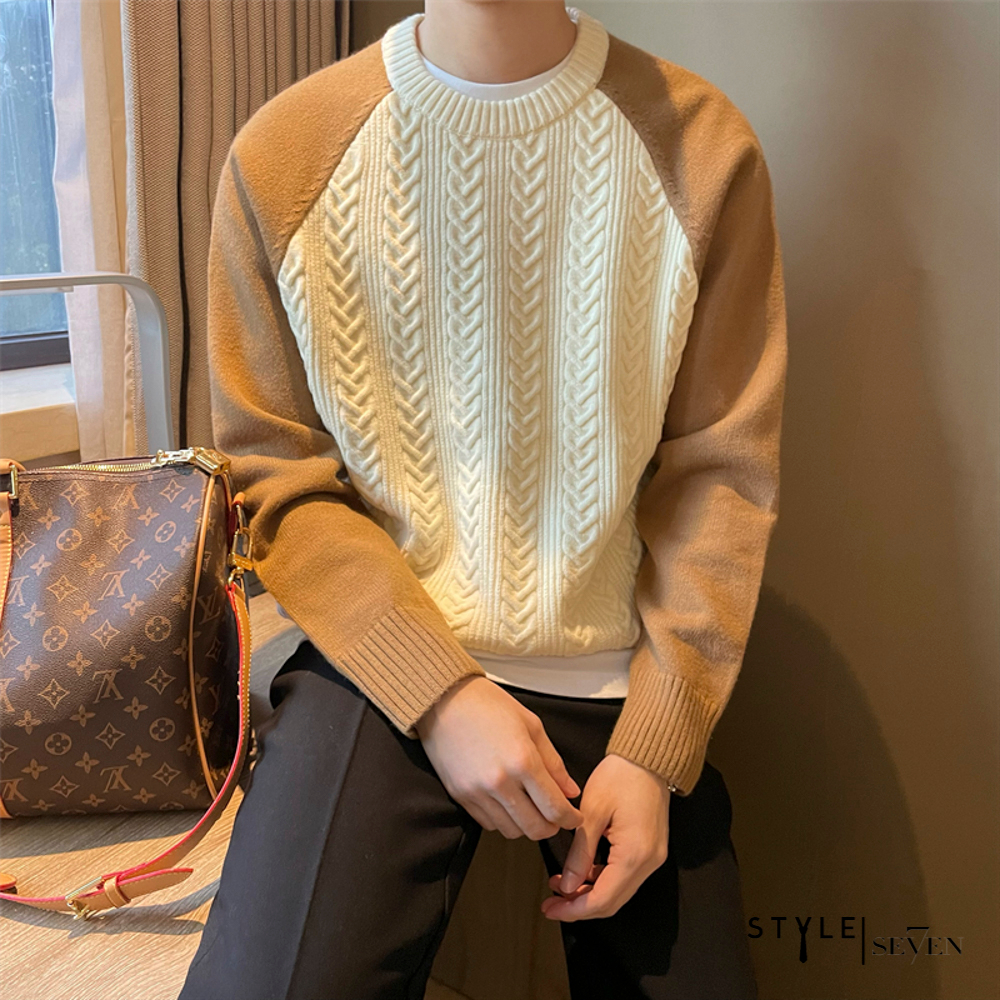 Áo len nam cổ tròn tiêu thân basic phong cách trẻ trung AL3005