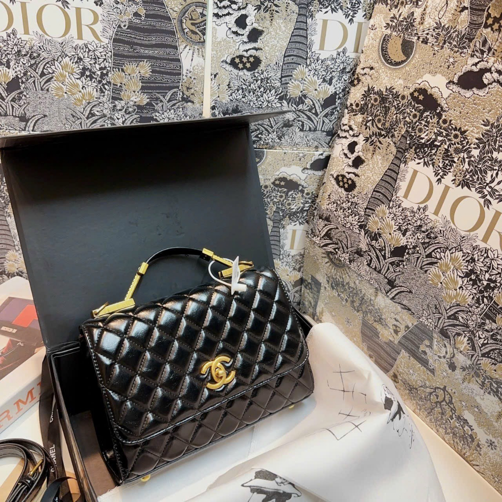 Túi c.n Flapbag quai xách SP màu trắng - Shop Lynh