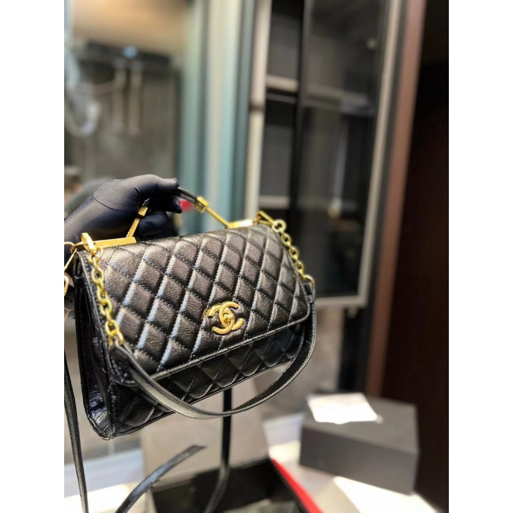 Túi c.n Flapbag quai xách SP màu trắng - Shop Lynh