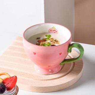 Chén Sứ Hình Tim,Bát Kèm Thìa Sứ  Cao Cấp,trang trí,decor