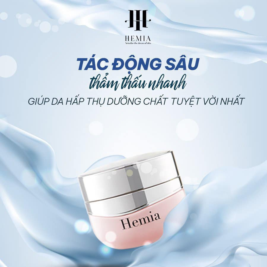 Kem face hemia, kem face night cream hemia hộp 35g