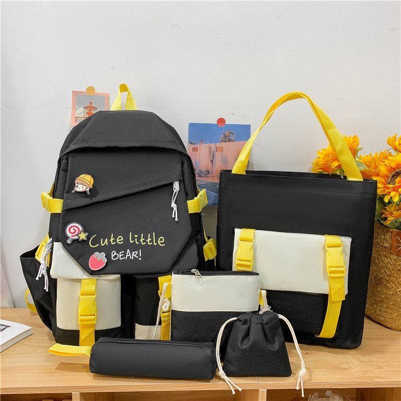 balo combo 4 món-set balo đi học học sinh sinh viên laptop Ulzzang cute nữ