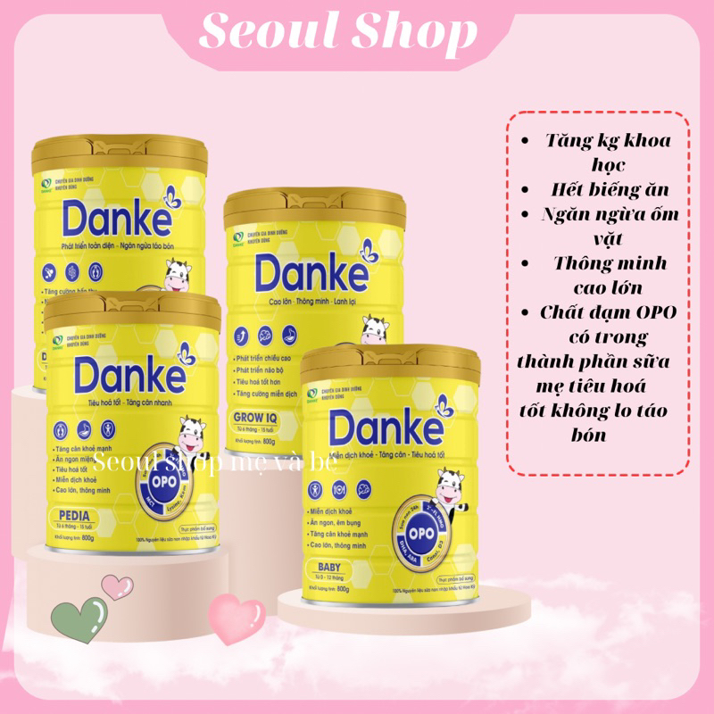 Sữa Danke dành cho bé từ 0-15tuổi