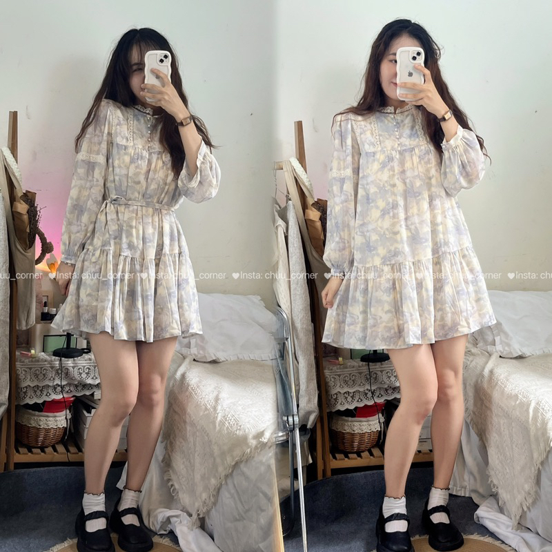 Đầm Hoa Nhí Dáng Babydoll Dáng Xoè Taobao Order