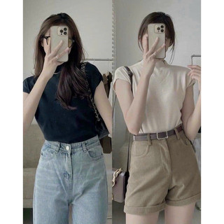 áo len tay hến cổ leo