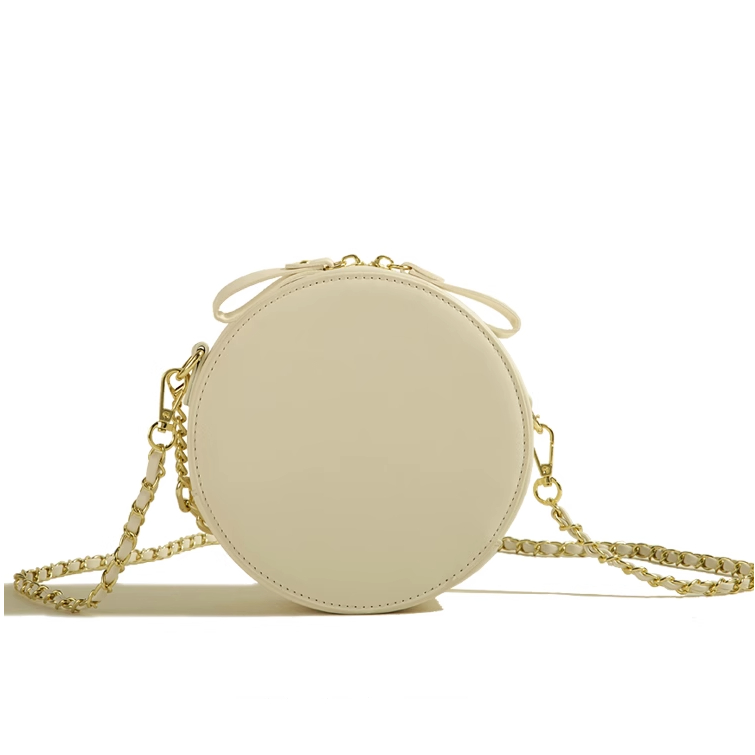 🌸Hàng Order🌸 Túi Xách Muzi&kai Chính Hãng Dáng tròn Hoạ Tiết Quai Da Phối Xích Sang Chảnh Nữ Tính 🌸Hàng Quảng Châu