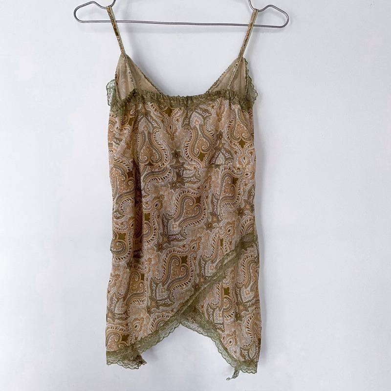 Áo 2 dây chất liệu von vintage