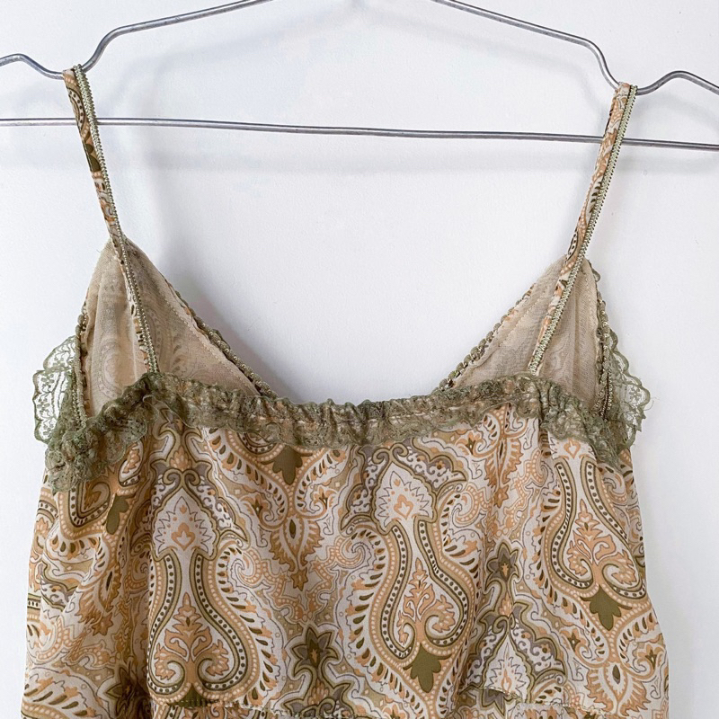 Áo 2 dây chất liệu von vintage