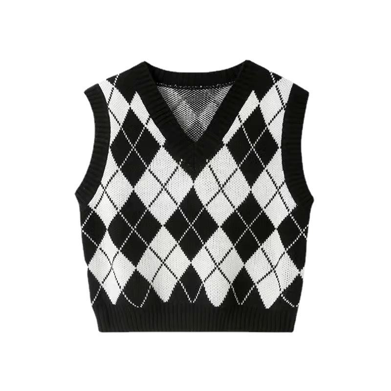 Áo len gile kẻ caro - 247store.vn - AogiletramA85_P6K14