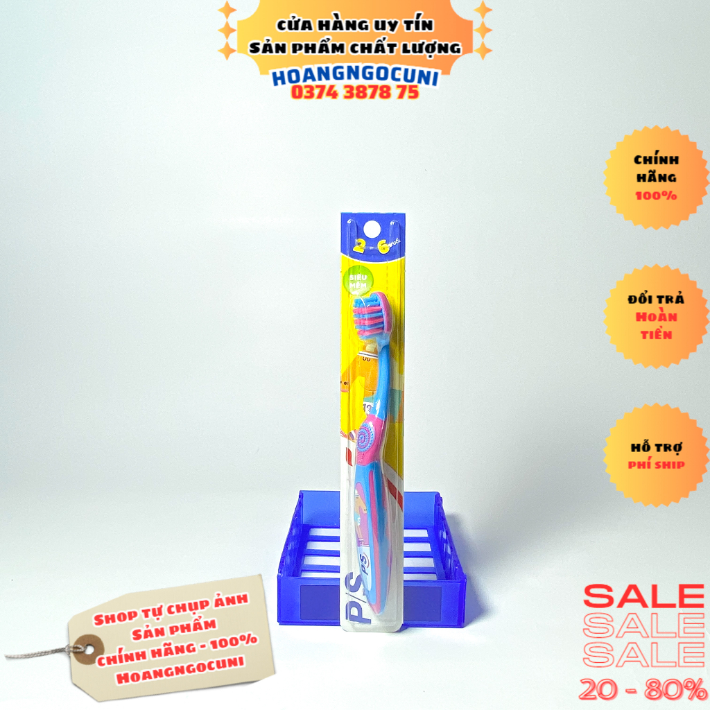Bàn chải đánh răng P/S cho bé trẻ em từ 2-6 tuổi chính hãng cao cấp 1k freeship