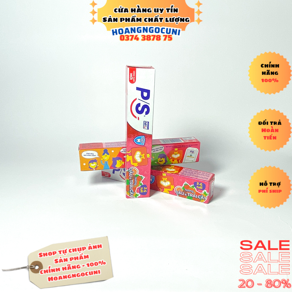 Bàn chải đánh răng P/S cho bé trẻ em từ 2-6 tuổi chính hãng cao cấp 1k freeship