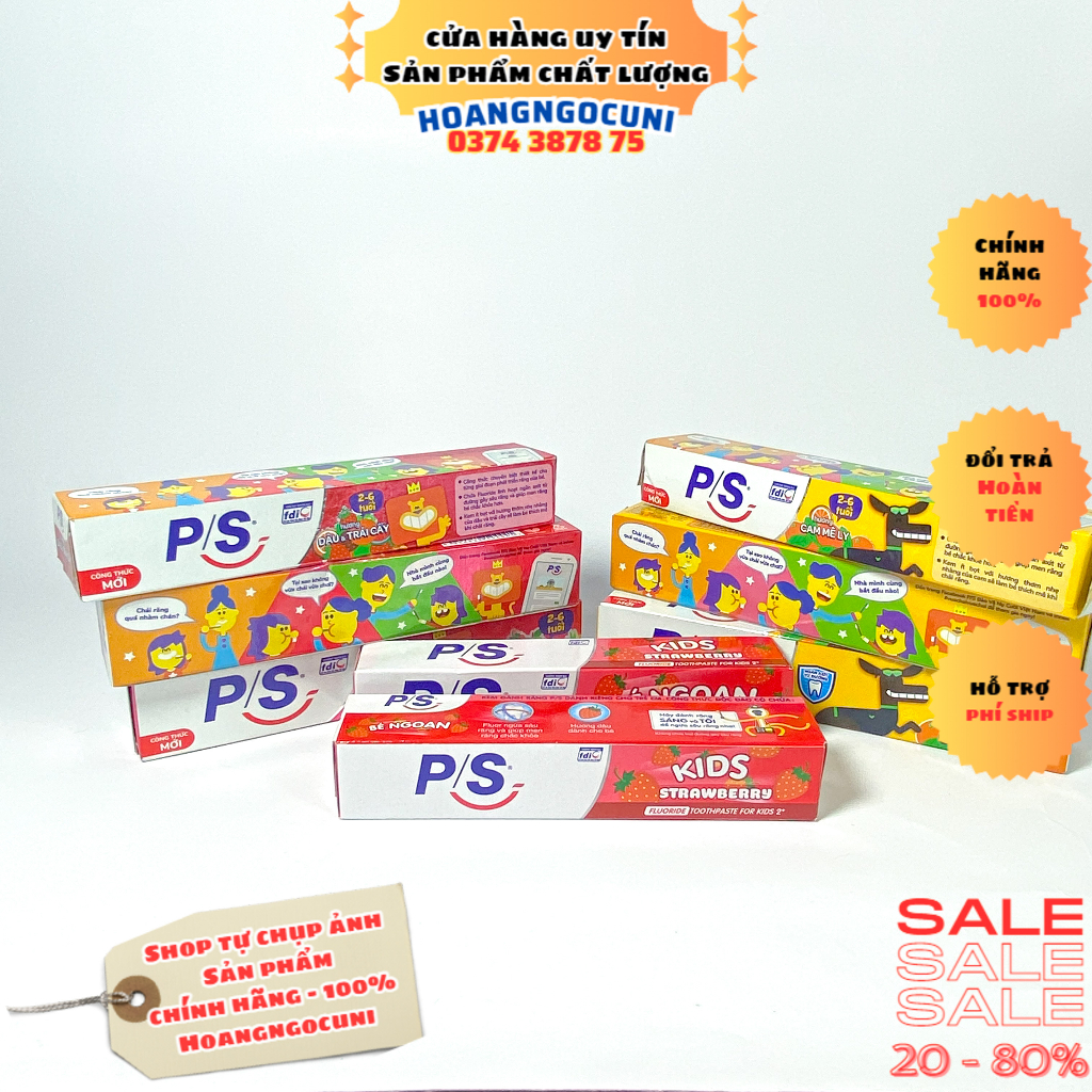 Bàn chải đánh răng P/S cho bé trẻ em từ 2-6 tuổi chính hãng cao cấp 1k freeship