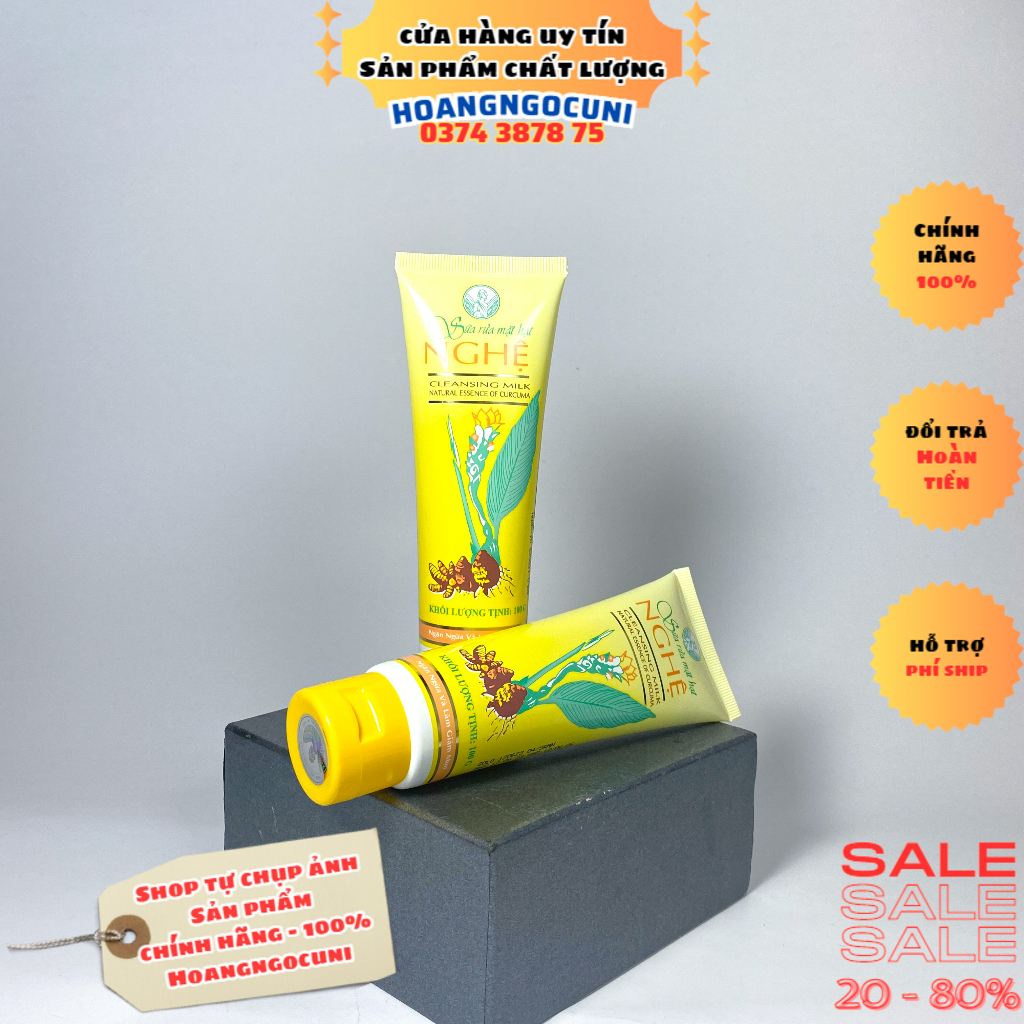 Sữa rửa mặt THORAKAO Curcuma 100g 50g tinh chất hạt nghệ giữ da mịn màng trơn láng chính hãng 100% cao cấp 1k freeship
