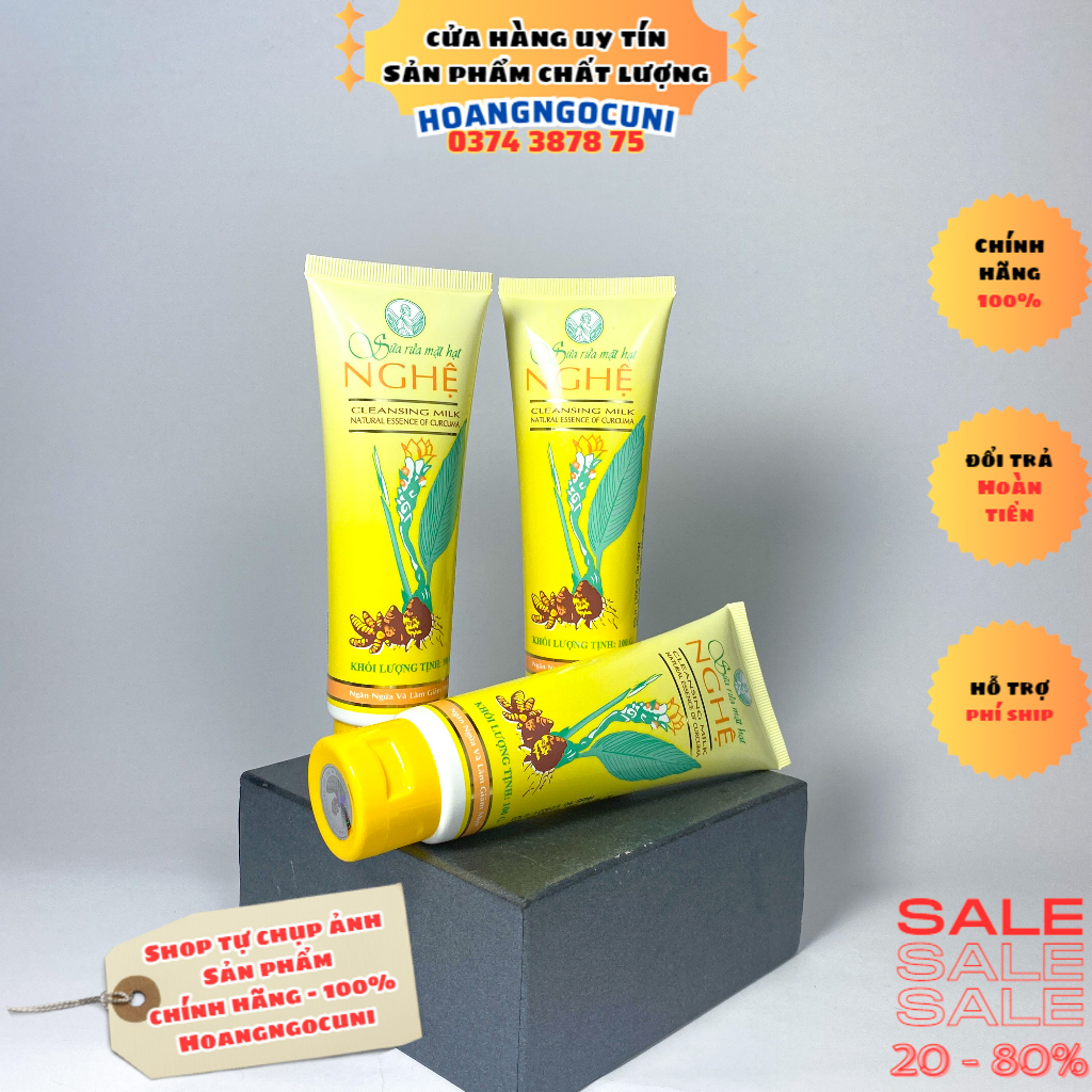Sữa rửa mặt THORAKAO Curcuma 100g 50g tinh chất hạt nghệ giữ da mịn màng trơn láng chính hãng 100% cao cấp 1k freeship