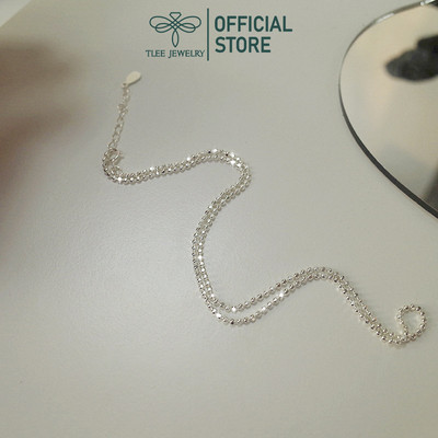 Dây chuyền bạc nữ TLEE dây hạt bi mini trơn nữ tính TLEE JEWELRY D0298