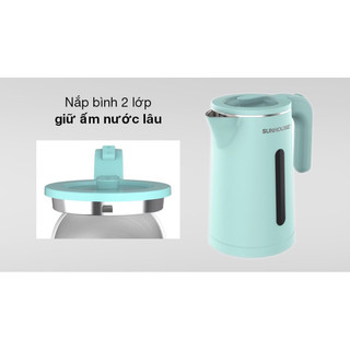 Ấm siêu tốc đun nước 1,8l sunhouse