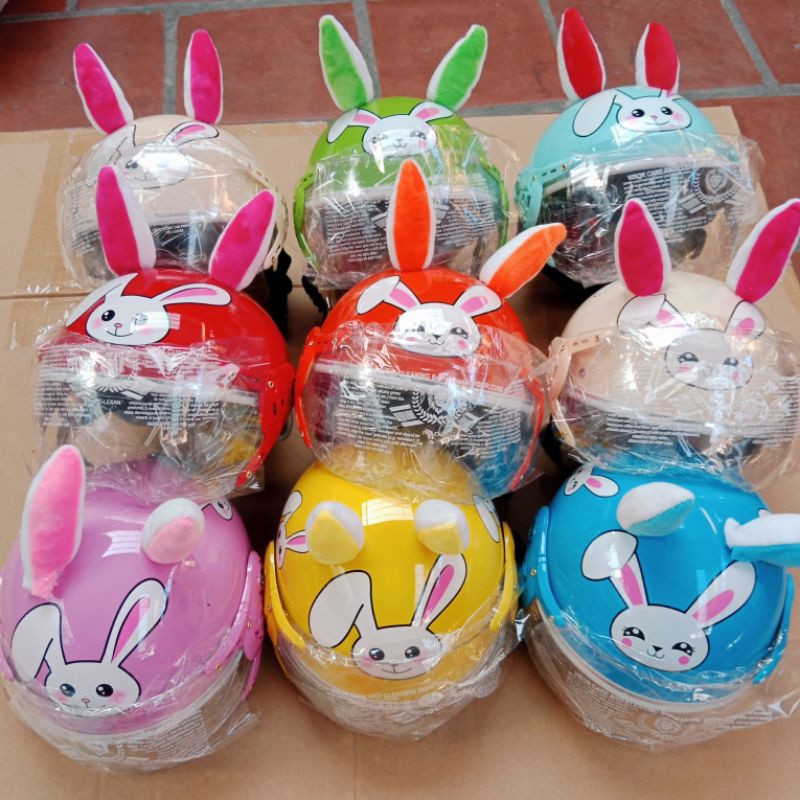 MŨ BẢO HIỂM TRẺ EM TAI THỎ cho bé từ 3 đến 8 TUỔI tai màu ngẫu nhiên