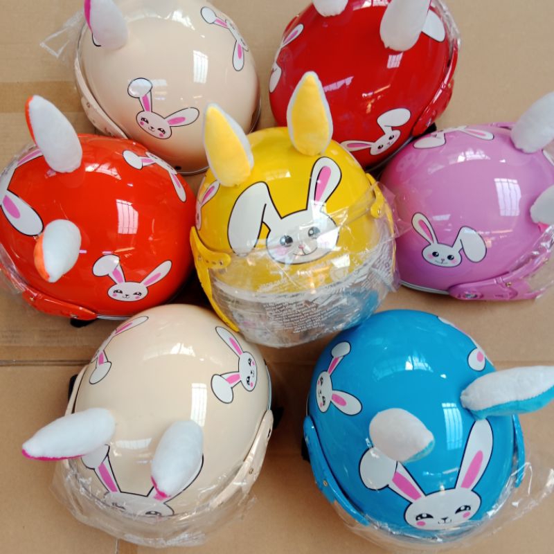 MŨ BẢO HIỂM TRẺ EM TAI THỎ cho bé từ 3 đến 8 TUỔI tai màu ngẫu nhiên