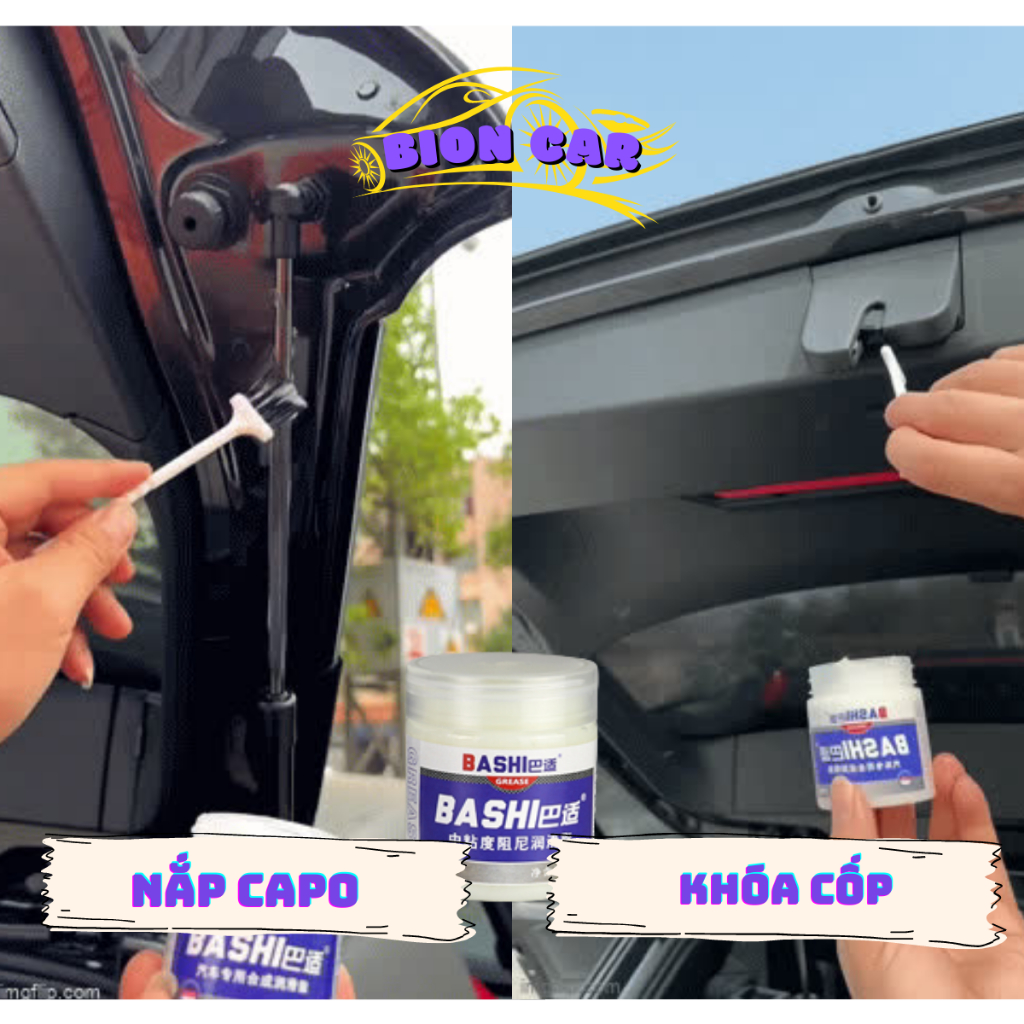 Mỡ bôi trơn Bashi đa năng, Bôi trơn, giảm chấn động, chống rỉ sét cho các chi tiết máy