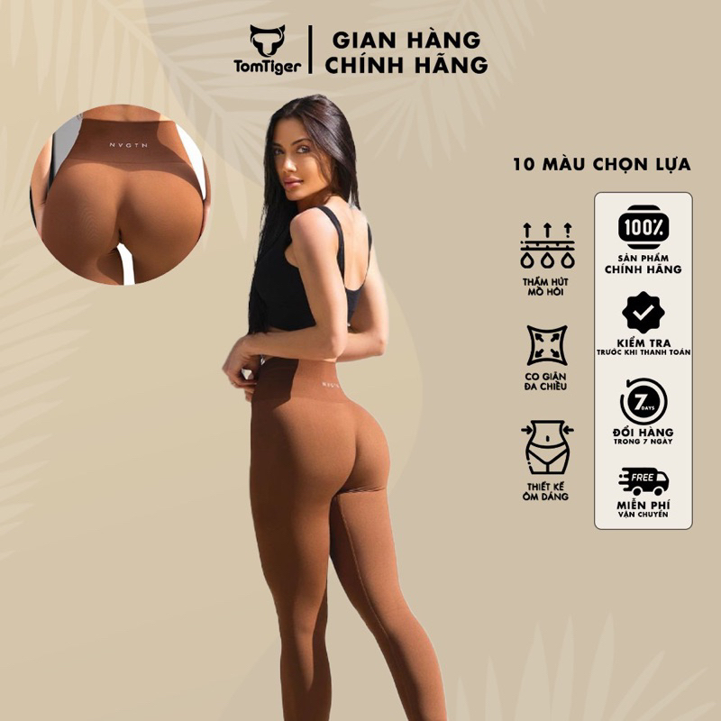 [Mã FATOP12 giảm 30K đơn 150K] Quần tập gym NVGTN Solid Legging TOMTIGER