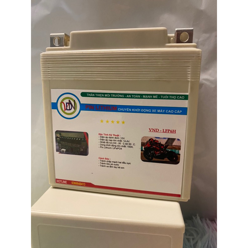 Acquy lithium VND LFP6H cho xe Sirius, Dream, Jupiter...vv