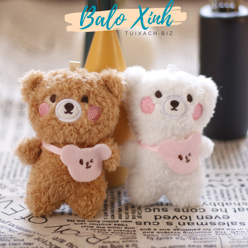Móc khóa thú bông móc khóa vịt gấu chó bò sữa đám mây xinh xắn dễ thương dùng làm móc khóa treo balo túi xách PKBLX01