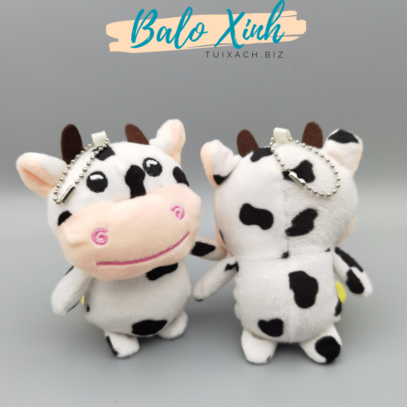 Móc khóa thú bông móc khóa vịt gấu chó bò sữa đám mây xinh xắn dễ thương dùng làm móc khóa treo balo túi xách PKBLX01