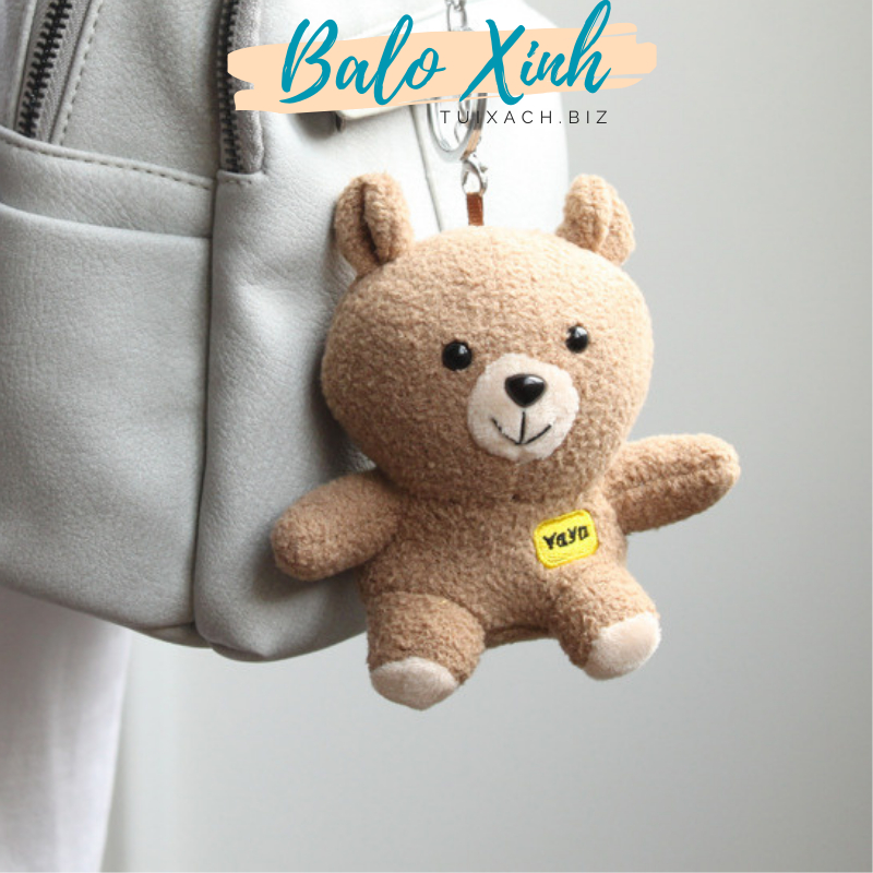 Móc khóa thú bông móc khóa cừu ếch khủng long gấu toroto phi hành gia chó xinh xắn dễ thương treo balo túi xách PKBLX02