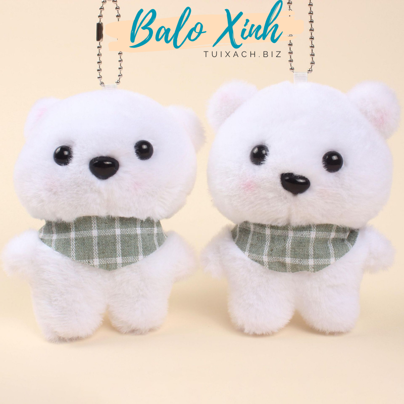 Móc khóa thú bông móc khóa vịt gấu chó bò sữa đám mây xinh xắn dễ thương dùng làm móc khóa treo balo túi xách PKBLX01