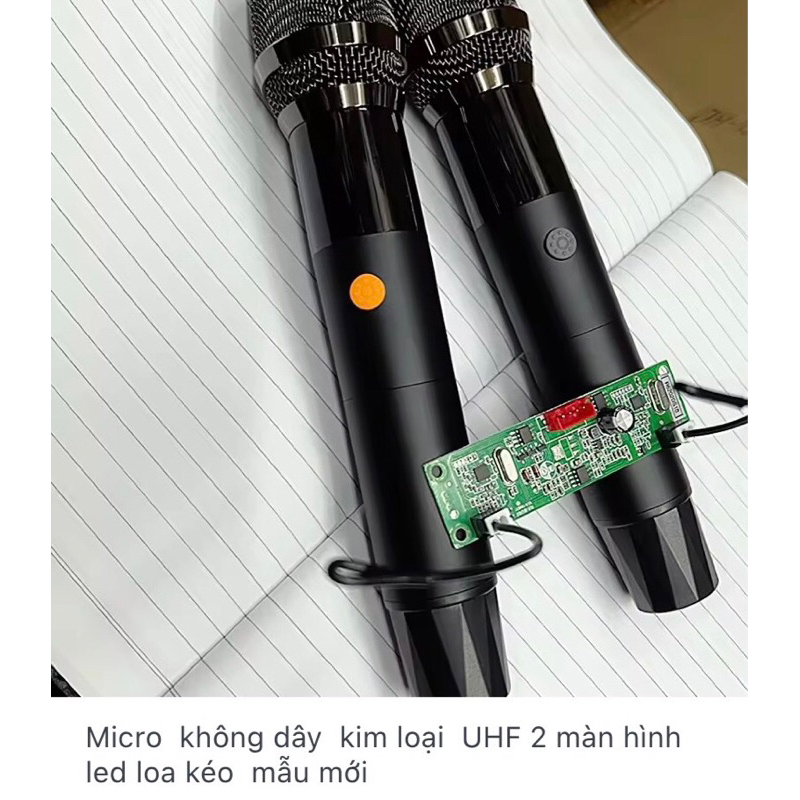 Micro loa kéo chống hú 90% , 2 màn hình