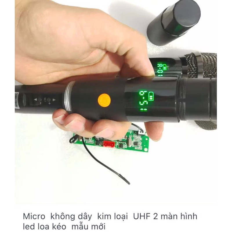 Micro loa kéo chống hú 90% , 2 màn hình