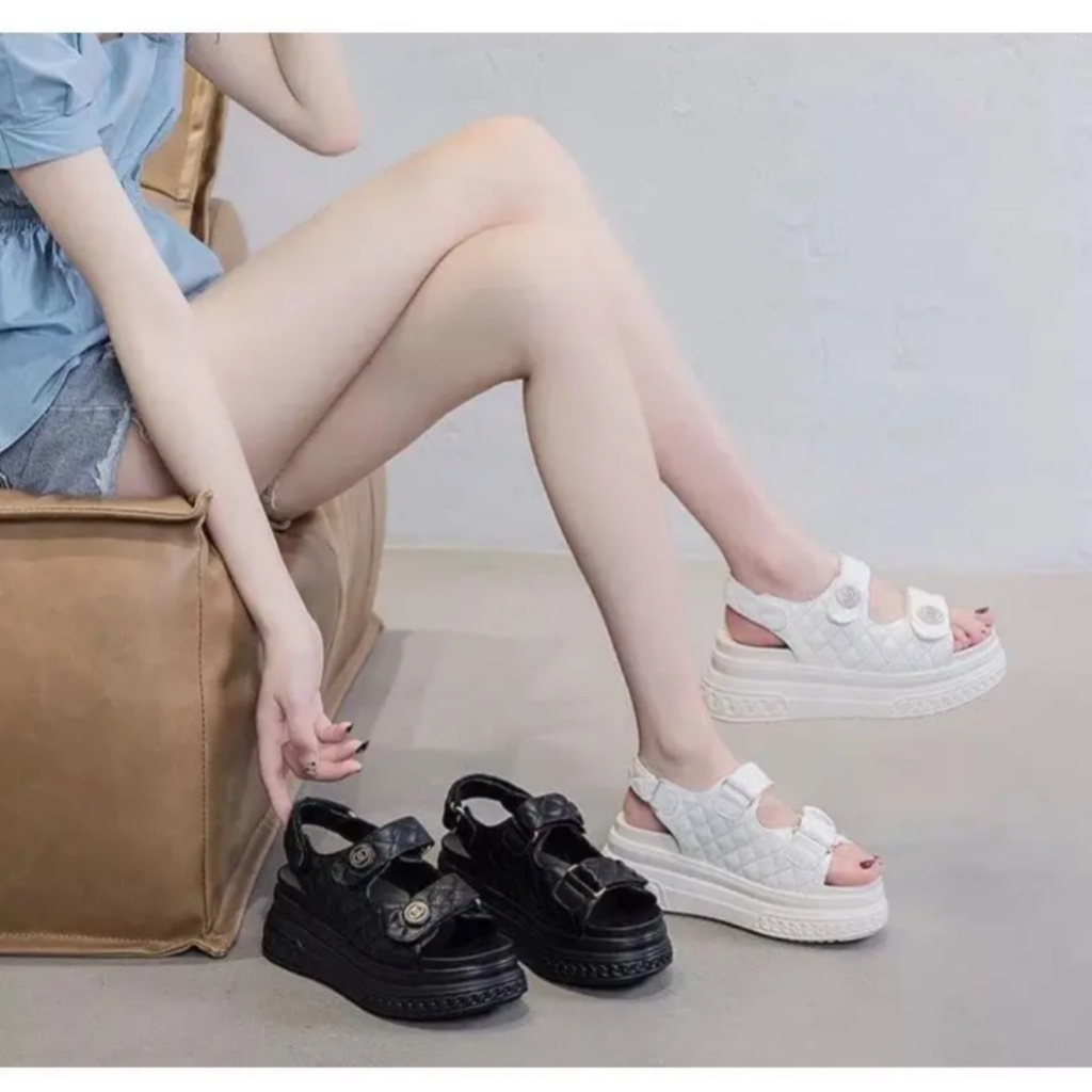 Sandal độn đế cao 7cm tôn dáng