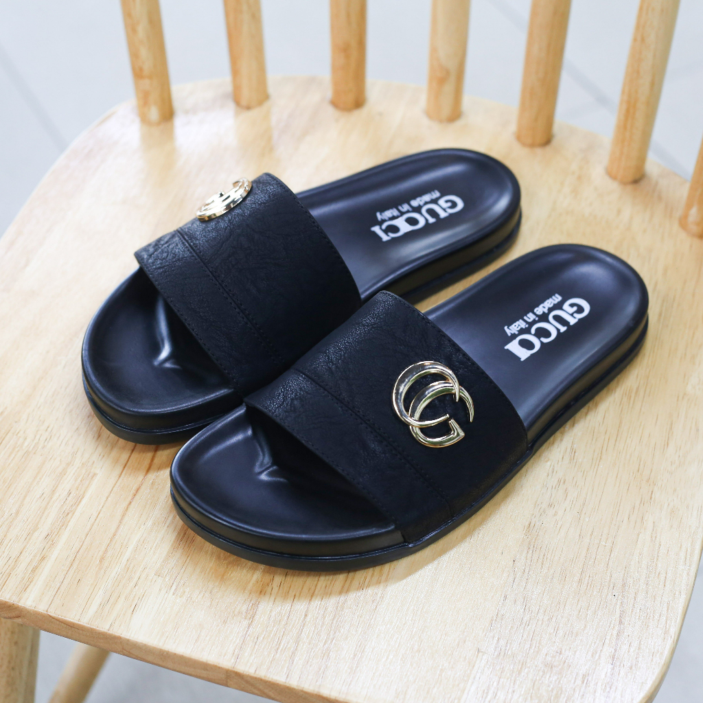 Dép nam cao cấp G C Dép quai ngang da xịn ,,form dáng siêu đẹp