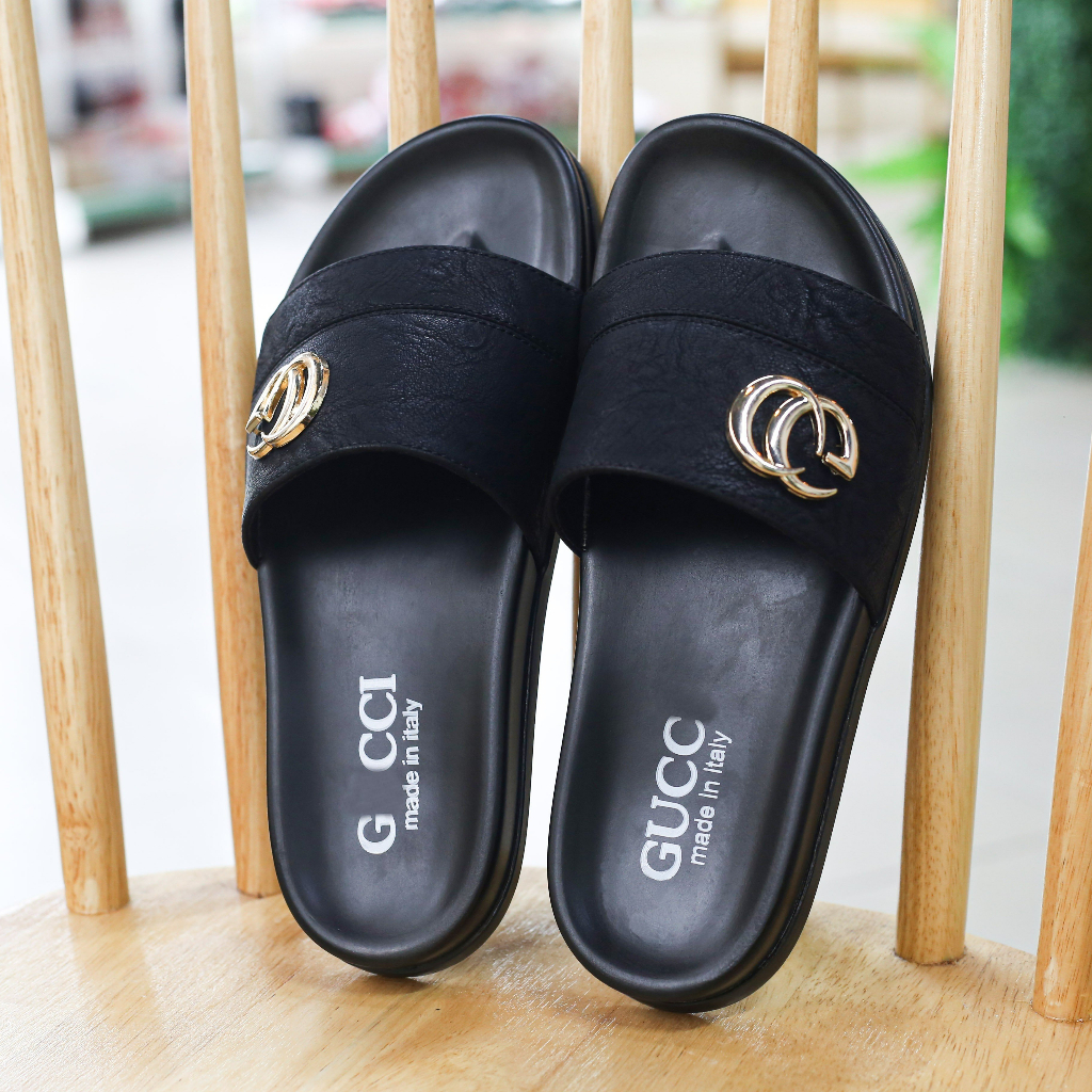 Dép nam cao cấp G C Dép quai ngang da xịn ,,form dáng siêu đẹp