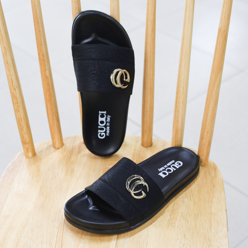 Dép nam cao cấp G C Dép quai ngang da xịn ,,form dáng siêu đẹp