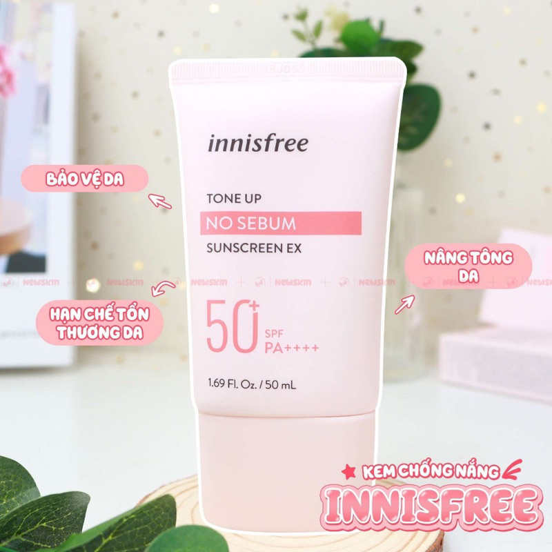 ( Mau moi 2022)Kem chống nắng Innisfree Tone Up Nosebum 50ml