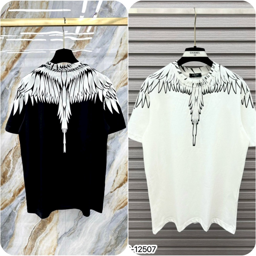 Áo Phông Cánh Chim Burlon - Áo Thun Cotton Tay Ngắn In Họa Tiết MB Cổ Điển Thời Trang Cho Cặp Đôi #Hot #2023