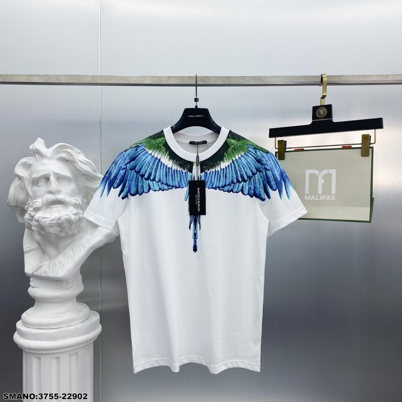 Áo Phông Cánh Chim Burlon - Áo Thun Cotton Tay Ngắn In Họa Tiết MB Cổ Điển Thời Trang Cho Cặp Đôi #Hot #2023