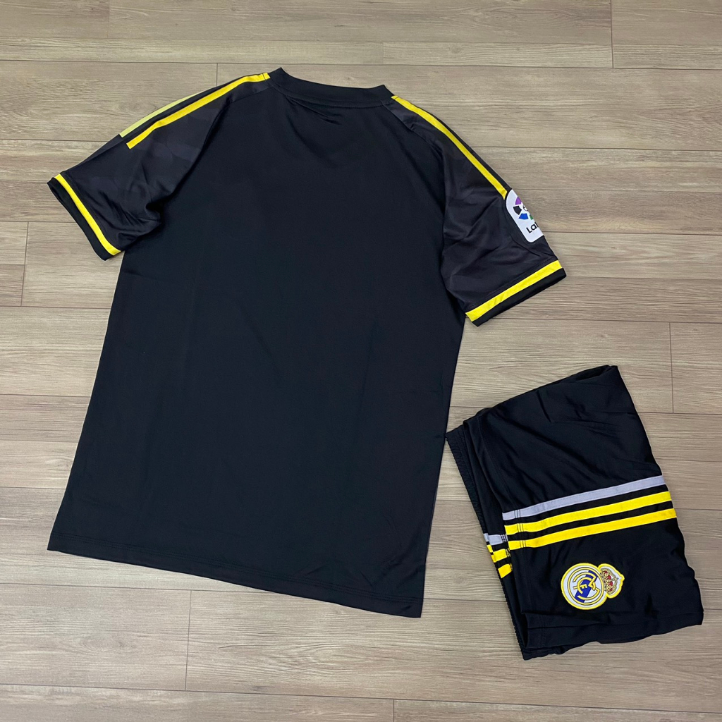 Bộ quần áo bóng đá REAL đen sân khách ND- FLG vô địch