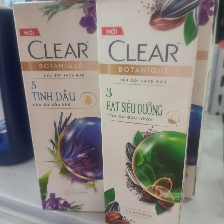 Dầu gội sạch gàu CLEAR Botanique 3 hạt siêu dưỡng và 5 tinh dầu 175g