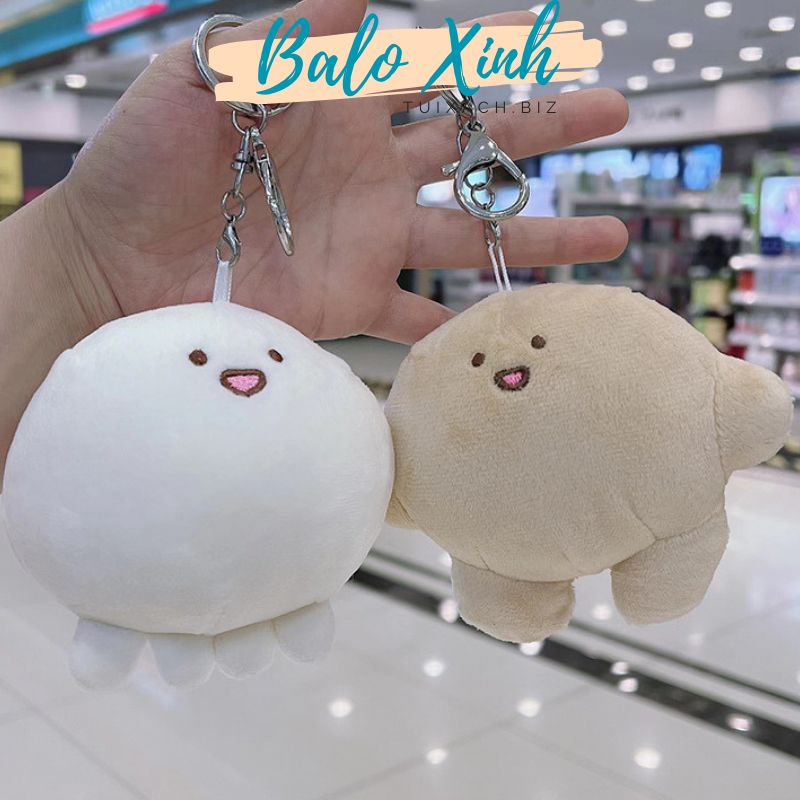 Móc khóa thú bông móc khóa ngôi sao cừu khỉ thỏ ếch bạch tuộc xinh xắn dễ thương treo balo túi xách PKBLX03