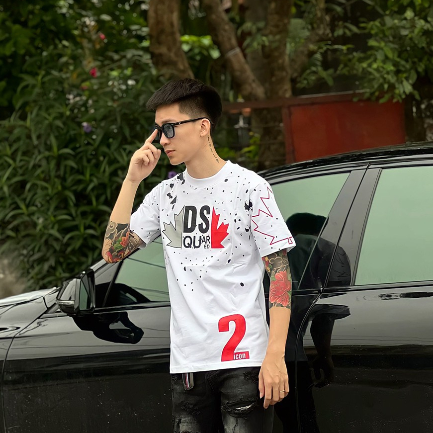 Áo phông DSQ2 icon nam nữ Premium Cotton co giãn 4 chiều Thời Trang Cháy Phố Siêu Đẹp Hè 2023