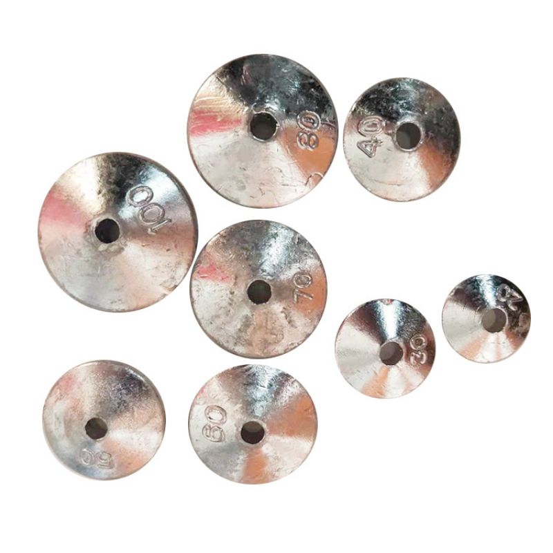 Chì Nón chuyên dùng câu mồi gạch, Giá rẻ 20g-30g-50gam . chì neo lõi sứ 30g-50gam