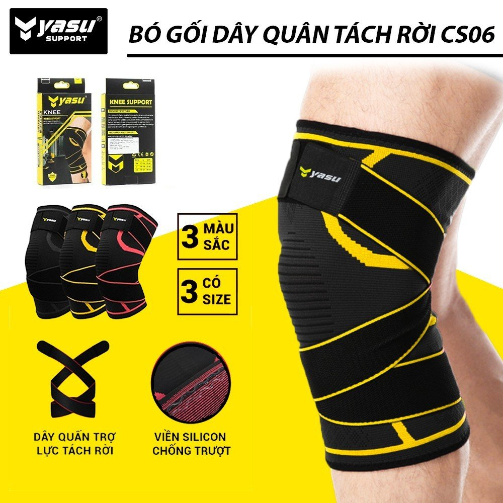 Băng gối có dây quấn trợ lực tách rời co giãn 4 chiều Yasu YSC06